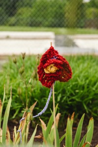 yarn knit flower